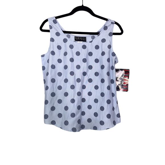NWT Vintage RAMPAGE Polka Dot Top - Picture 1 of 3
